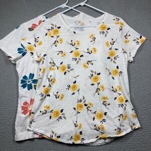 Croft & Barrow Tops Women's‎ Petite Large Lot of 2 Stripes Sailboats Casual